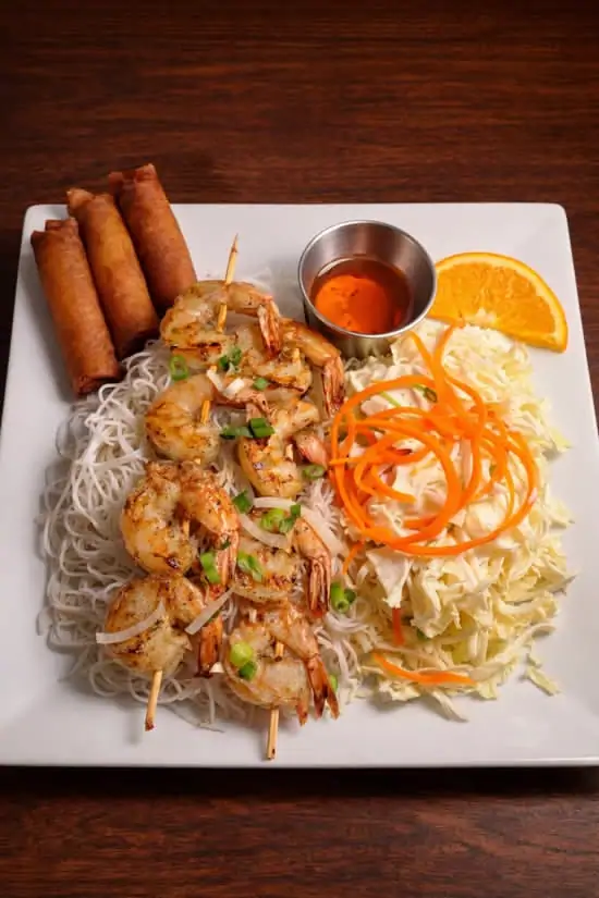 Brochette de crevettes grillées