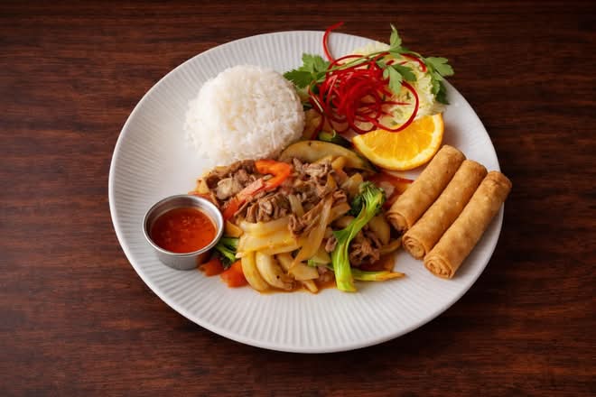 Poulet sauté aux légumes